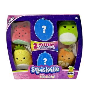 Squishmallows Squishville 2" Fruit Squad 6 Pack Mystery New Sealed squishmallow‎